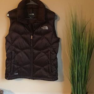 North Face brown puffer vest